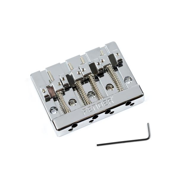 Ponte completo Fender® HiMass™ 4-Corde Basso  con Brass Saddles Chrome