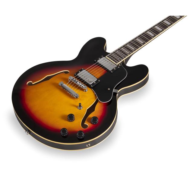 Double cutaway semi-acoustic guitar w/Humbuckers
