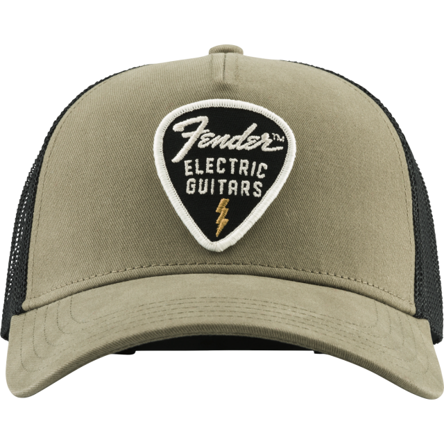 Fender Snap Back Pick Patch Hat, Olive