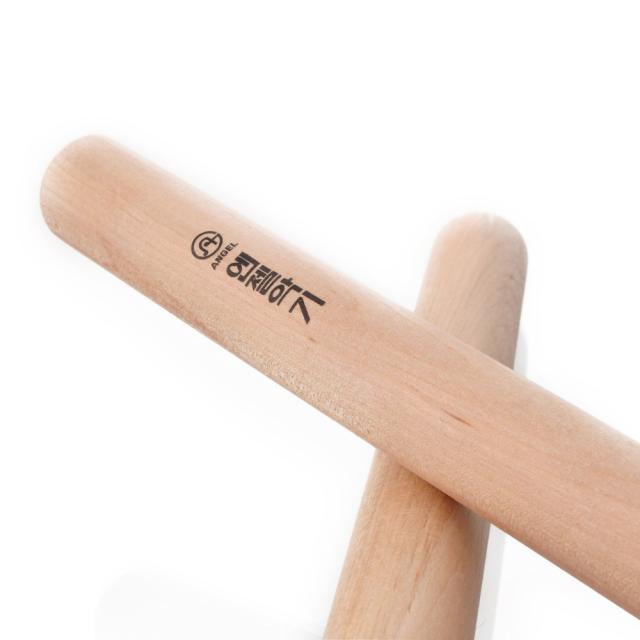 Wood clave pair