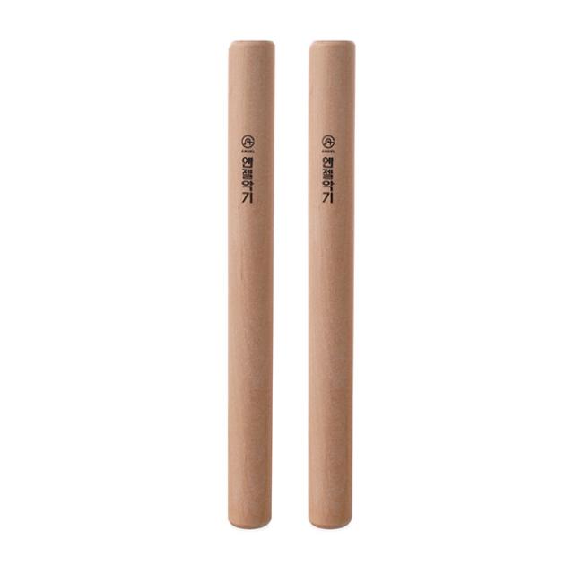 Wood clave pair