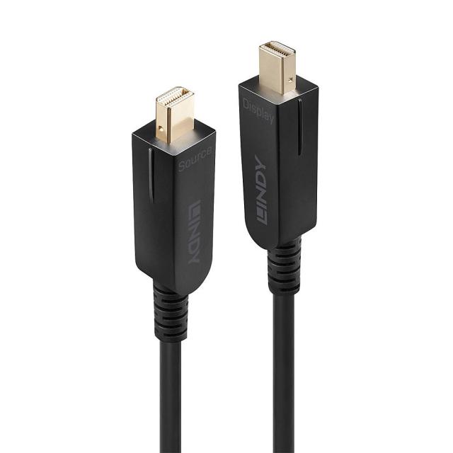 20m Fibre Optic Hybrid Mini DisplayPort 1.4 Cable with Detachable DP Connectors