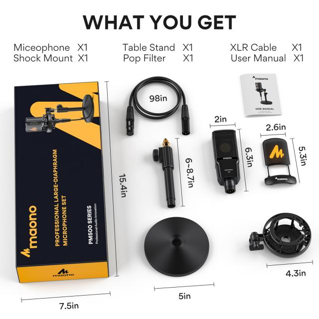 Professional large Diaphgram Microphone AU-PM500