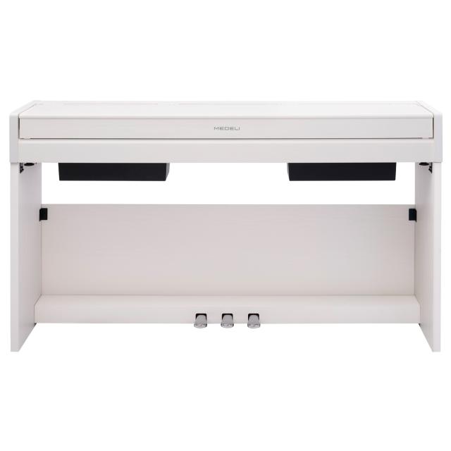 Compact digital piano with white finish