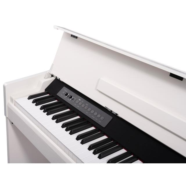 Compact digital piano with white finish