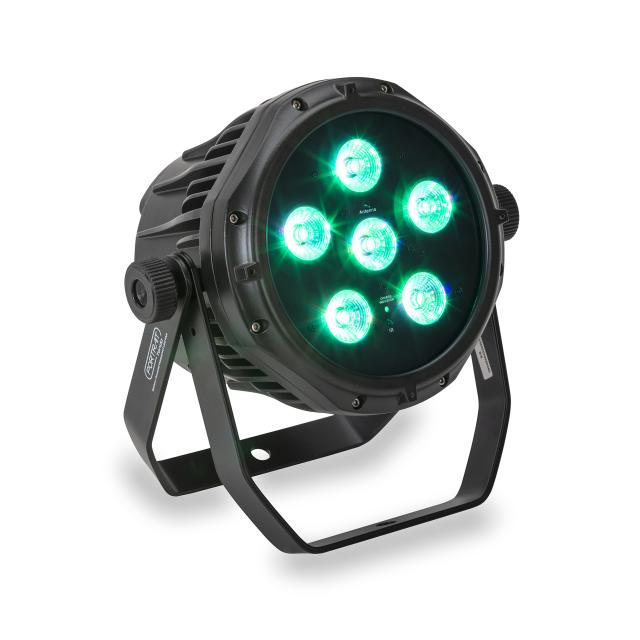 IP65 6x10W High-Efficiency RGBWA+UV 6in1 LED PAR with Lithium Battery