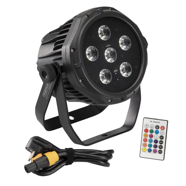 IP65 6x10W High-Efficiency RGBWA+UV 6in1 LED PAR with Lithium Battery