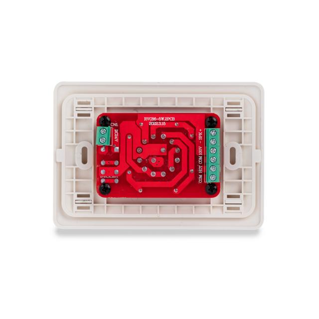 5W Volume attenuator for 70-100V speakers, 4 positions + Off,  with auxiliary line and 24V alarm control