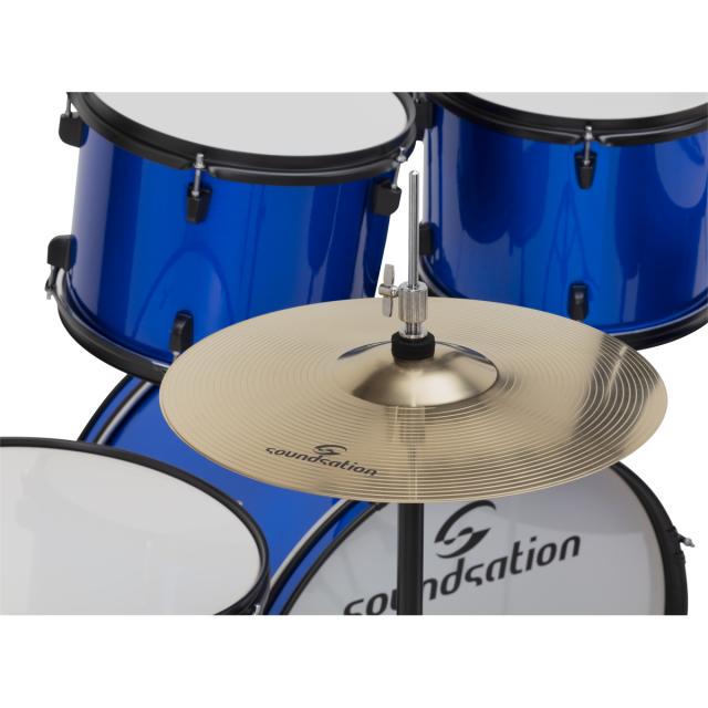 Wrapped metallic Blue finish 5 pcs Drum set in poplar