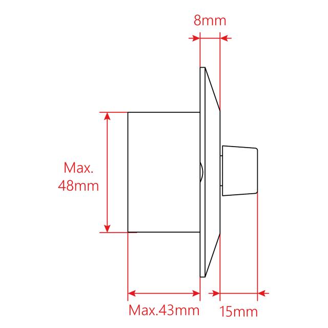 60W Volume attenuator for 70-100V speakers, 11 positions + Off,  with auxiliary line and 24V alarm control