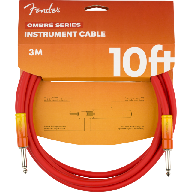 10' 3m Ombré Cable, Tequila Sunrise