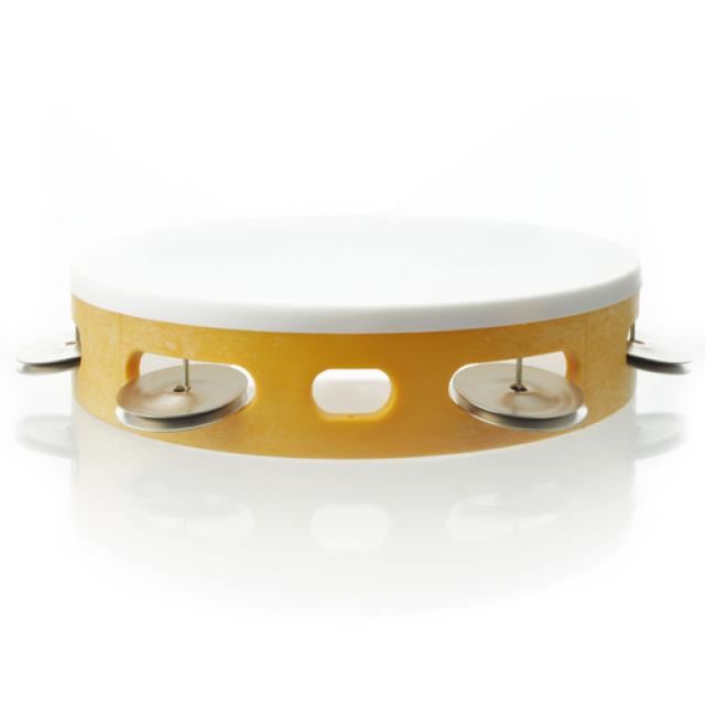 Tamburine with jingles in PVC and synthetic head - LARGE size