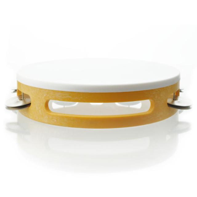 Tamburine with jingles in PVC and synthetic head - LARGE size