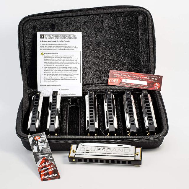 Pack 7 Armoniche Diatoniche A C D E F G e Bb con custodia