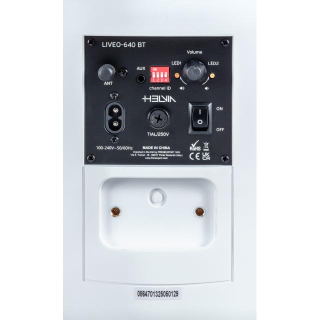 Coppia di diffusori attivi da parete a 2 vie da 6,5” con controllo BT, Bianco