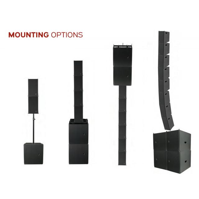 Compact Coaxial Active Array with 2x 6.5” MF and 8x 1” HF Drivers