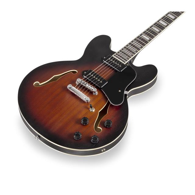 Double cutaway semi-acoustic guitar w/Single coils