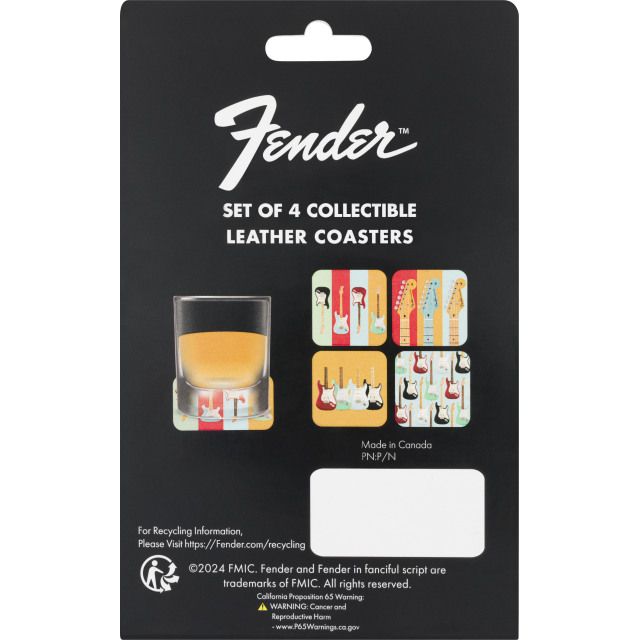 Fender® Stratocaster™ Modern Design Coaster Set