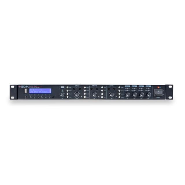 Rackmount 4-In / 4-Out Matrix Mixer with Multi-Player