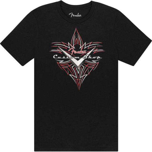 Fender® Custom Shop Pinstripe T-Shirt, Black, S