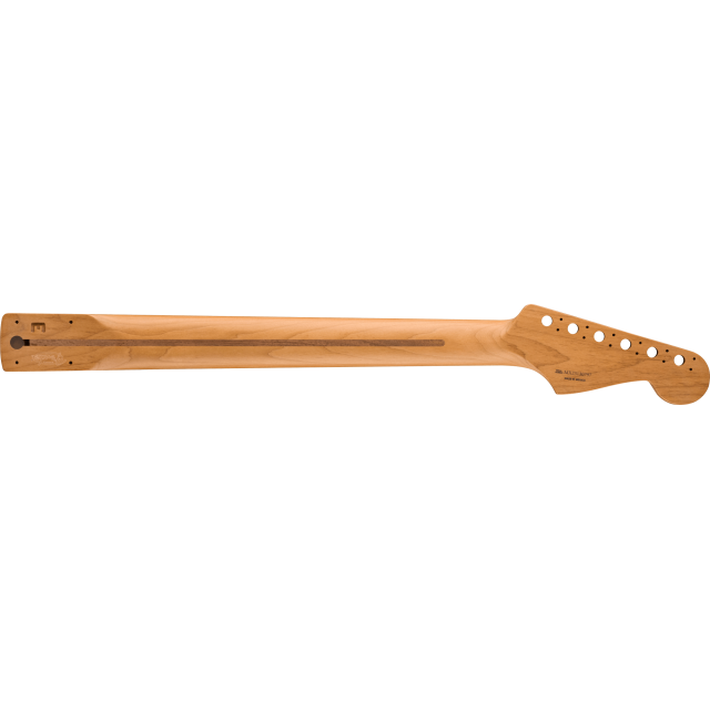 Manico per Stratocaster® mancino Satin Roasted Maple, 22 Tasti Jumbo, 12" Radius, Profilo Flat Oval, Acero
