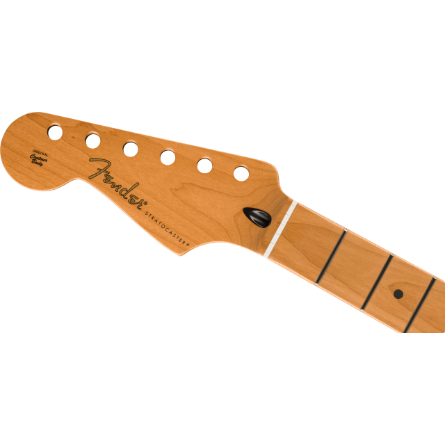 Manico per Stratocaster® mancino Satin Roasted Maple, 22 Tasti Jumbo, 12" Radius, Profilo Flat Oval, Acero