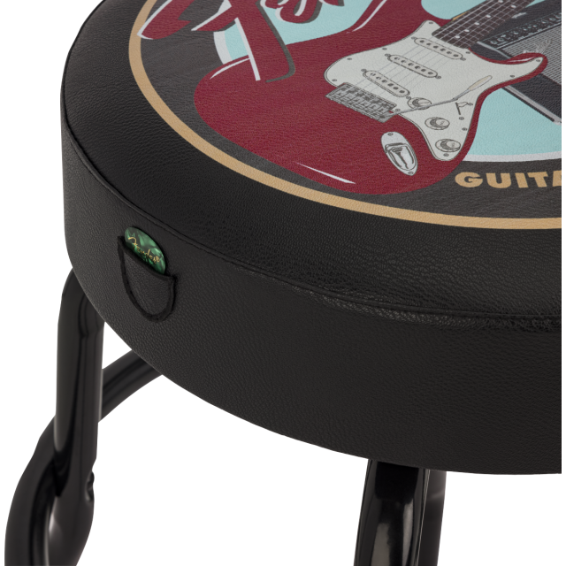 Fender™ Guitars & Amps Pick Pouch Barstool, Black/Black, 30"