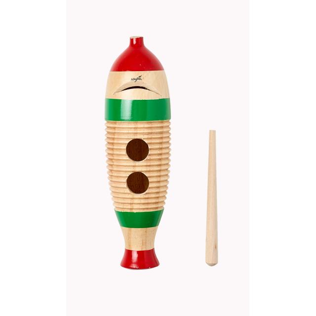 Guiro in legno ecologico da 20.5 cm