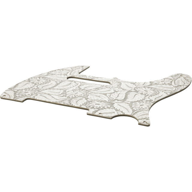 Waylon Jennings Leather Pickguard, White