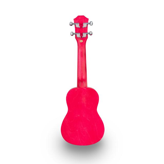 Soprano ukulele with inlaid drawing and bag