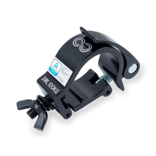 BLACK ALUMINIUM RAPID FIX CLAMP 48-50 MM AUTOMATIC RELEASE 100 KG