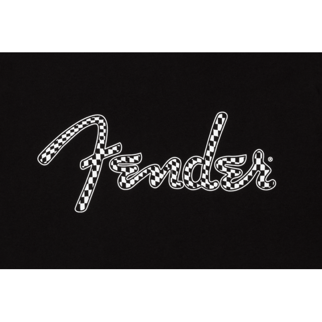 Fender® Spaghetti Wavy Checker Logo Tee, Black, XL