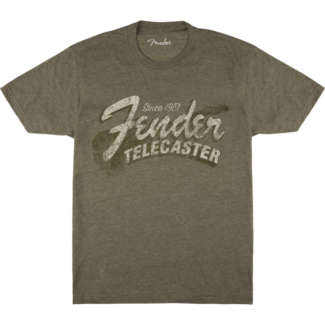 T-Shirt Fender Since 1951 Telecaster Military Heather Green,  XXL