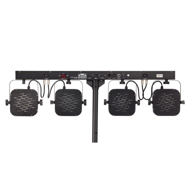 Kit Luci composto da 4 PAR ciascuno con 7 LED da 3W RGB