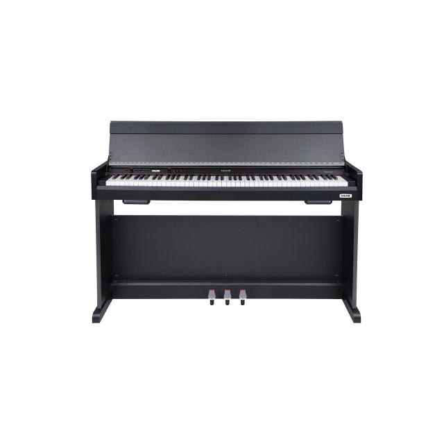 Digital piano with cabinet and triple sensor hammer action keyboard - black