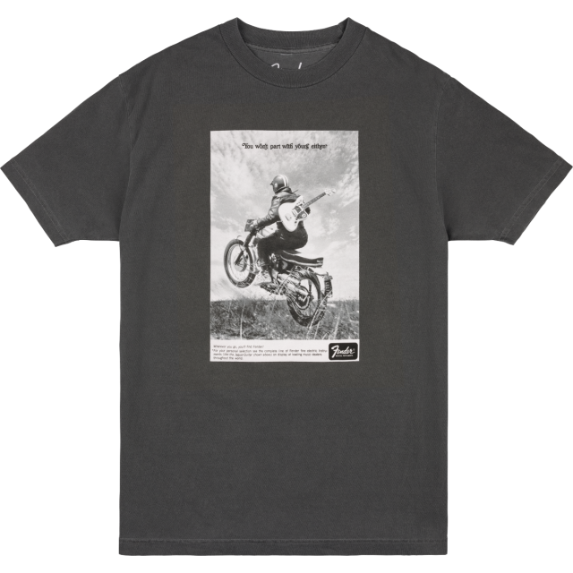 T-shirt Fender Vintage Ad Biker Tee, Graphite, XL