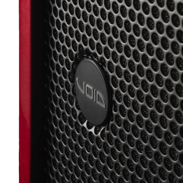 1x12” subwoofer, 600 W AES, 8 Ω, reflex, with fiberglass cabinet (red)