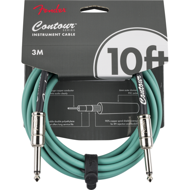Contour™ 10' instrument Cable, Sherwood Green