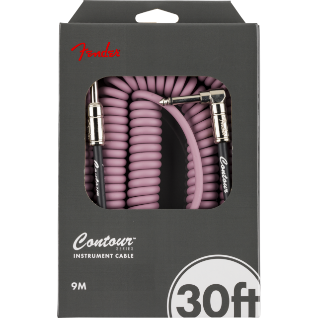 Contour™ 30' Coiled Cable, Burgundy Mist