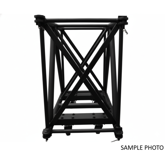 2 Meters Rectangular Truss Section for Heavy Loads with Wheels black (EC762MB)