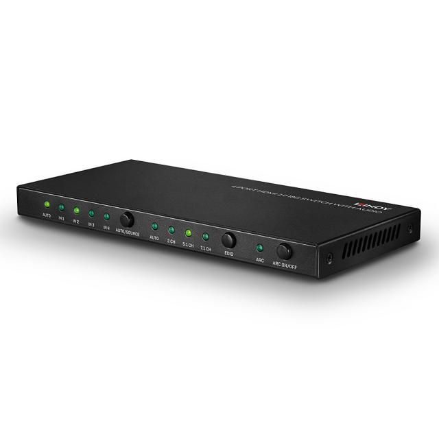 4 port HDMI 2.0 Switch with Audio Extractor