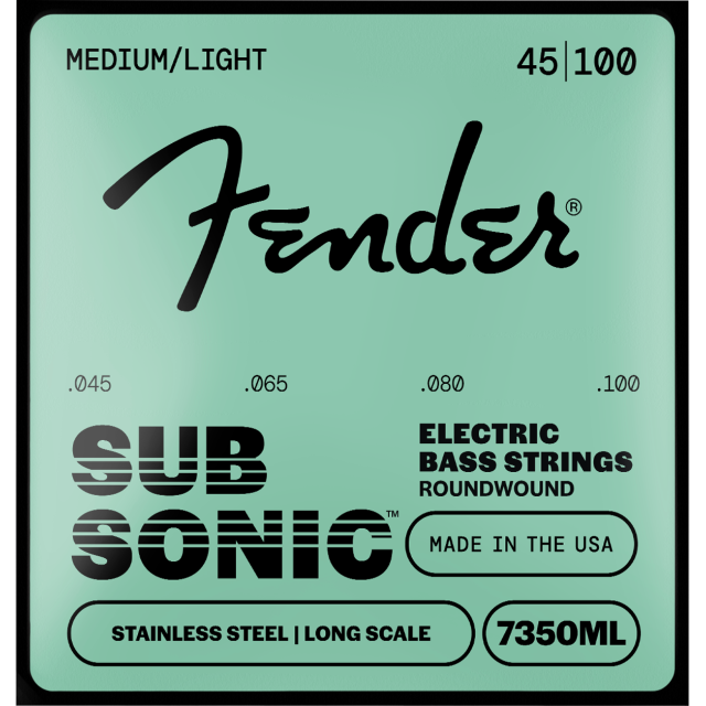 Muta Fender SubSonic™ 7350M Bass Strings, Stainless Steel, Long Scale, Gauges .045-.100, 0737350405