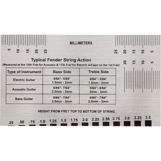 Indicatore altezza corde Fender string action gauge 0990654050