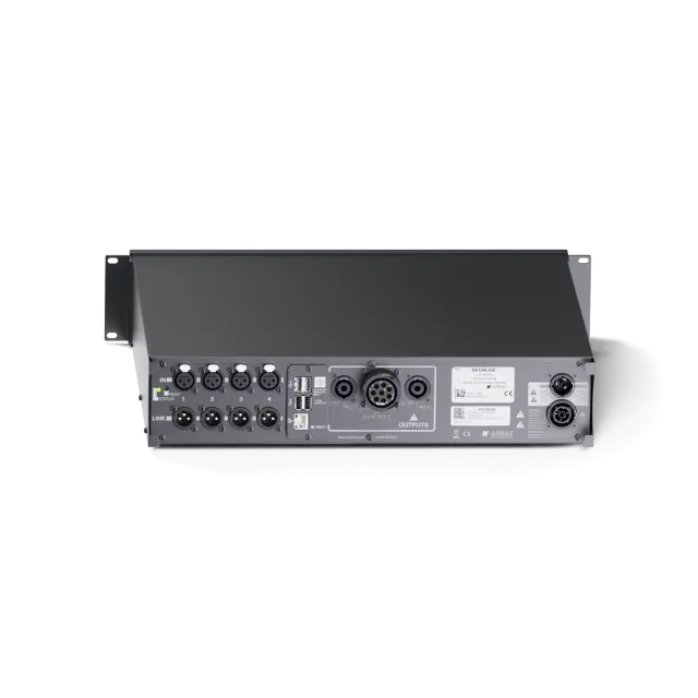 Amplificatore Classe D per Intrattenimento Live, 4x2500W @ 4 Ohm, DSP Integrato, 2x2 Canali Dante Abilitati