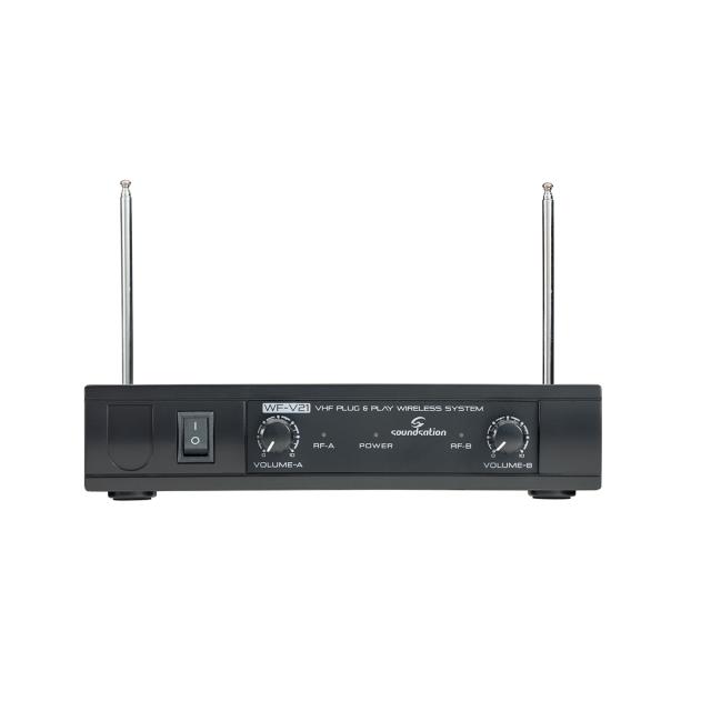 Radiomicrofono VHF Doppio Plug and Play con 2 Bodypack e Archetti (213.0 MHz - 215.5 MHz)