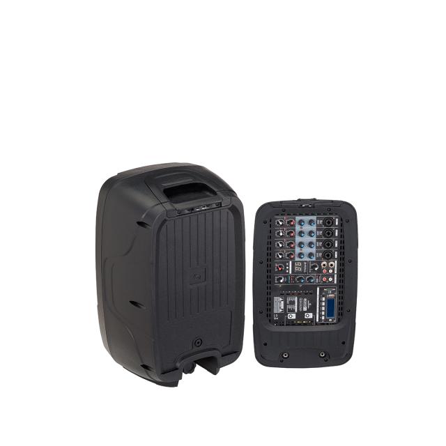 2x100W Portable PA System with active mixer and two passive 2-Way Speakers