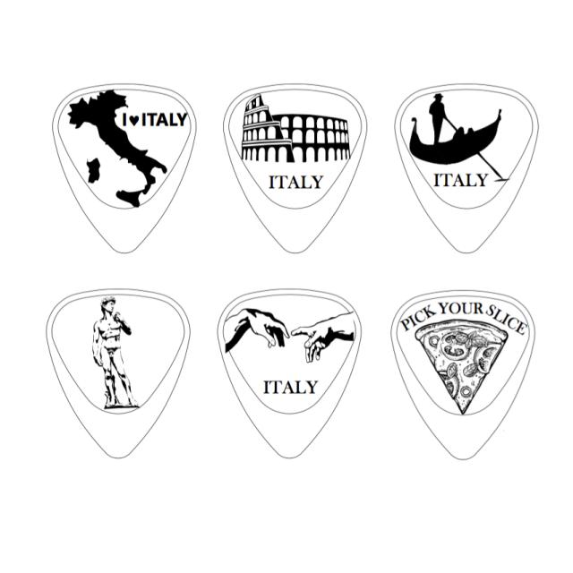 Laser engraved display with 36 wood picks ITALY series