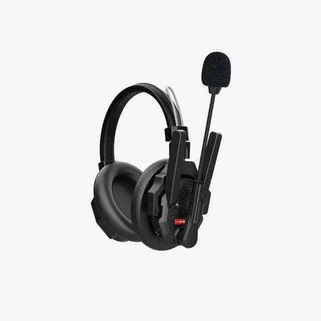 (5x unità, doppio auricolare) Sistema di Comunicazione con Cuffia Intercom a Due Vie, Portata di Trasmissione di 500 m, Cancellazione del Rumore con A.I. e Connessione Bluetooth