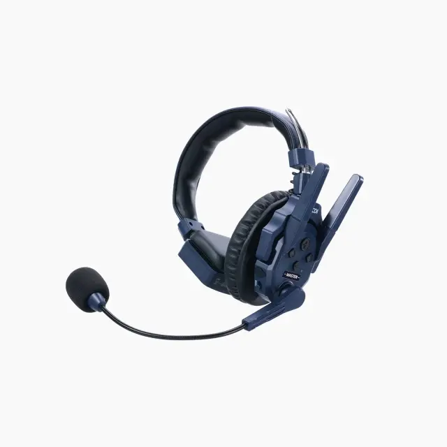 (20x unit, single-ear) 2-Way Intercom Communication Headset, 500m Transmission Range with Master-Free Connection, App Control, Team Expansion and Smart Group Management
