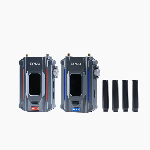  Wireless Video Transmission System, 400m Range, 80ms Low Latency, Auto Channel Selection, UVC Streaming, 9 Groups